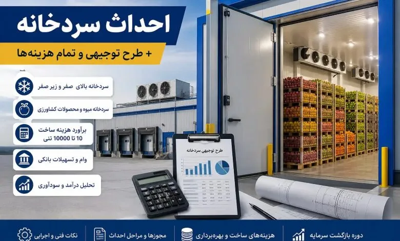 احداث سردخانه + طرح توجیهی و تمام هزینهها | هزینه ساخت سردخانه 10 تا 10000 تنی